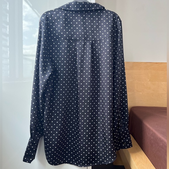 H&M Polka Dot Black White Flowy Blouse - XS - Picture 3 of 4